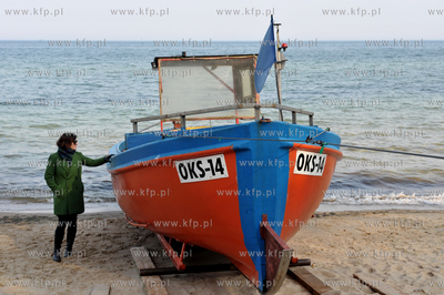Gdynia Oksywie Kutry rybackie na plazy w Oksywiu 28.03.2016...