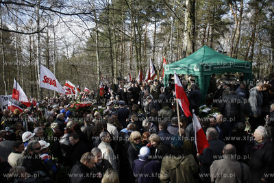 Gdansk. Cmentarz Srebrzysko. Pogrzeb Anny Walentynowicz,...