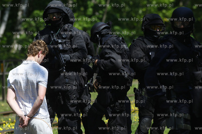 Gdansk Stogi. Cwiczenia ZKM, Policji, Strazy Pozarnej...