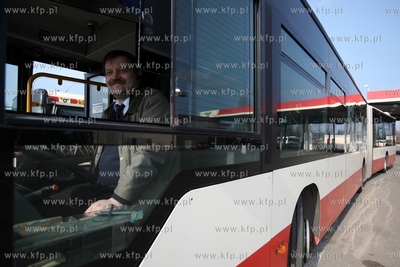 Zajezdnia autobusowa ZKM przy ul. Hallera w Gdańsku....