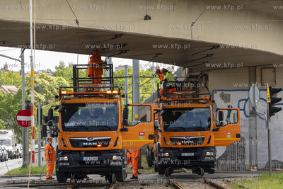 Gdańsk. Zerwana tramwajowa linia trakcyjna na wysokości...