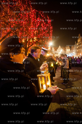 Gdansk. Dlugi Targ. Zuchy i harcerze Choragwi Gdanskiej...