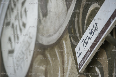 Gdansk. Spotkanie z dziennikarzami, prezentujace postep...