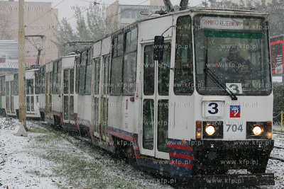Szczecin. Z powodu obfitych opadow sniegu wstrzymano...