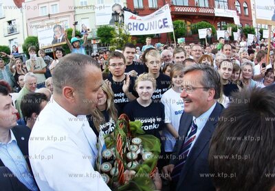 Chojnice Bronislaw Komorowski, marszalek Sejmu RP i...