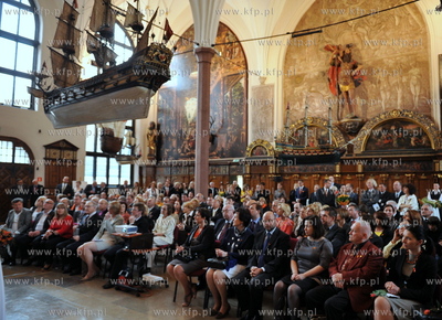 Dwor Artusa w Gdansku. Obchody urodzin Jej Krolewskiej...