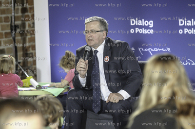 Zamek Gniew. Spotkanie Prezydenta Bronislawa Komorowskiego...