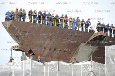 Gdansk  Stocznia Remontowa Shipbuilding Chrzest i wodowanie...