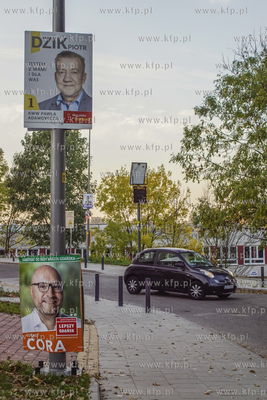 Reklamy wyborcze w Gdańsk Suchaninie na ul. Paderwskiego....
