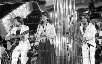 Festiwal Piosenki w Sopocie. Nz Zespol "2+1" podczas...