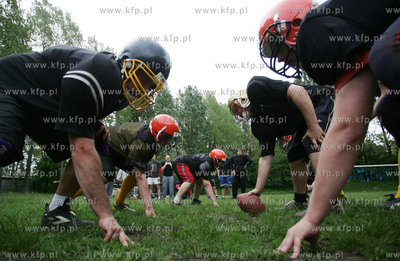 Trening druzyny futbolu amerykanskiego Pomorze SeaHawks....