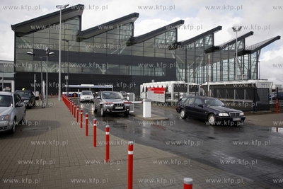 Gdańsk.Nowy terminal pasażerski T2, w Porcie Lotniczym...