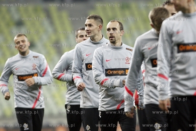 Gdansk. PGE Arena. Nz trening reprezentacji Polski...