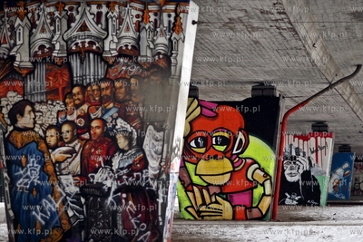 Nowe murale na wiadukcie przy ul. Kliniczna w Gdansku....