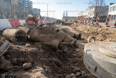 Remont nawierzchni al. Hallera w Gdańsku. 19.03.2026...