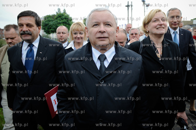 Gdansk. Prezes Prawa i Sprawiedliwosci w towarzystwie...