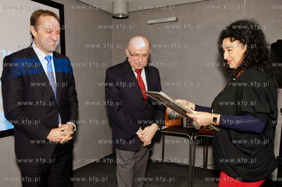 Gdansk. Centrum prasowe AmberExpo. Uroczystosc  przekazania...