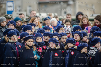 Gdansk. Wrzeszcz. Uroczyste złożenie kwiatów pod...