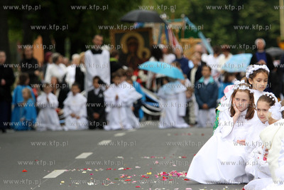 Szczecin. Papieska procesja Bozego Ciala, ulicami Szczecina...
