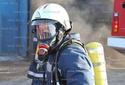 Gdansk. Rebiechowo. Cwiczenia - symulacja pozaru w...