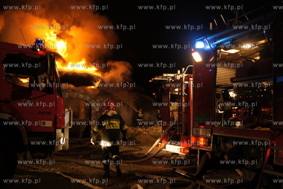 Pozar goralskiego domu na ulicy Warzywniczej w Wejherowie,...