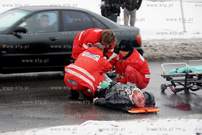 Do powaznego wypadku  doszlo dzisiaj tuz po godzinie...