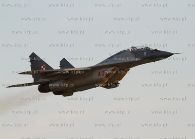 Gdansk, Rebiechowo. Nz. Mig 29 z 41 Eskadry Lotnictwa...