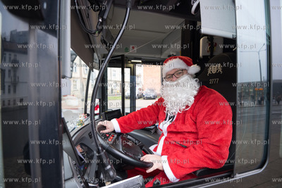 Mikołajkowy przejazd autobusem linii 124 GAiT w Gdańsku....