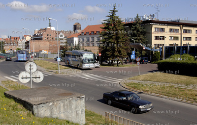 Gdansk - nz Wyspa Spichrzow, po prawej hotel Novotel...