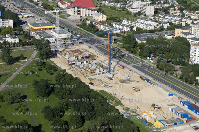 Gdansk Zaspa z lotu ptaka. Aleja Jana Pawła II, dawny...