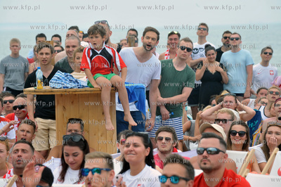 Gdansk Brzeżno. Strefa kibica na plaży w pobliżu...