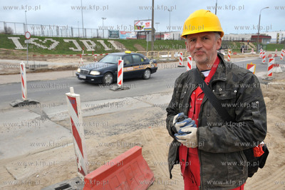 Gdańsk Chełm. Kompozycja z płytek chodnikowych na...