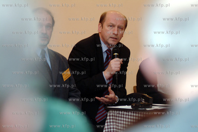 Marszalek Maciej Plazynskim na spotkaniu przedwyborczym...