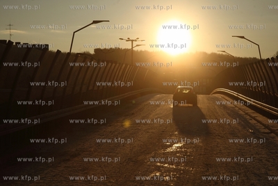 Gdansk. Wiadukt nad Grunwaldzka w ciagu budowanejTrasy...