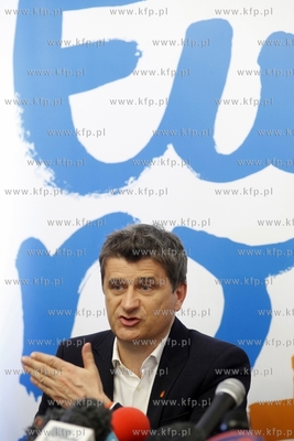 Gdansk. Konferencja prasowa Janusza Palikota i Marka...