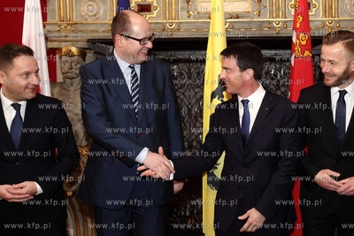 Wizyta premiera Francji  Manuela Vallsa w Gdańsku....