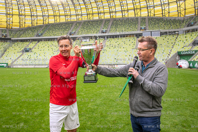Stadion Gdańsk. Mecz towarzyski drużyn piłkarskich...