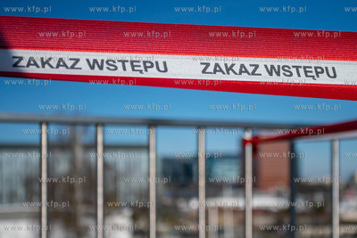 Miejsce oznaczone taśmą zakaz wstępu. 10.03.2022...
