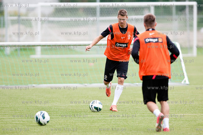 Gdansk. Pierwszy trening Reprezentacji Polski w pilce...