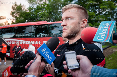 Gdansk. Pierwszy trening Reprezentacji Polski w pilce...