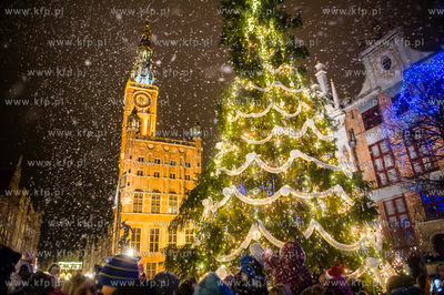 Gdańsk. Przywitanie Swietego Mikolaja oraz zapalenie...
