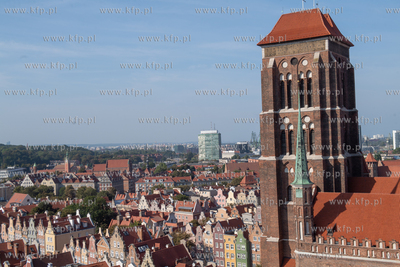 Gdańsk widziany z wieży Ratusza Głównego Miasta....