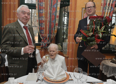 Setne urodziny Janiny KIerat mieszkanki Gdanska.Przyjecie...