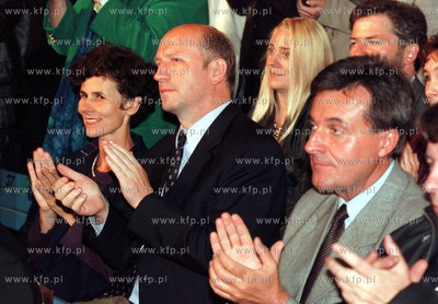 Marszalek sejmu Maciej Plazynski z zona Elzbieta na...