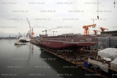 Stocznia Remontowa Shipbuilding SA. w Gdansku. Wodowanie...