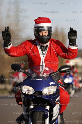 Gdansk. XIII edycja parady Mikolaje na Motocyklach....