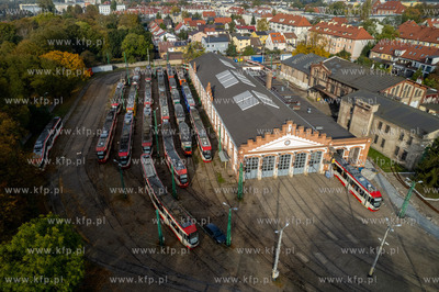 Zajezdnia tramwajowa w Nowym Porcie w Gdańsku. 20.10.2024...