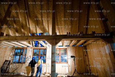 Skarszewy. Proba zbudowania drewnianego kosciola w...