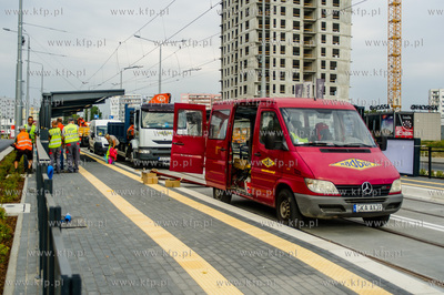 Gdansk. Ostatnie dni budowy linii tramwajowej na Morene....