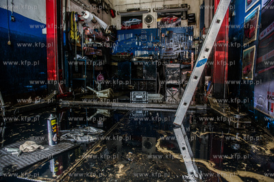 Gdańsk. Wrzeszcz. Skutki silnych opadow, które przeszły...